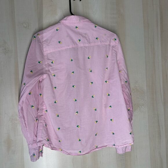 Matilda Jane pink and white check button front blouse top‎ long sleeve, large - Picture 11 of 13